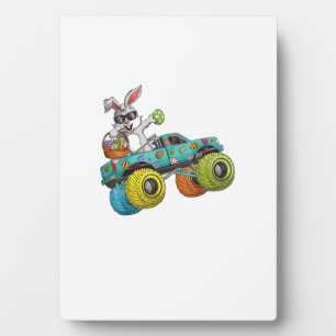 Dabbing Bunny Frohe Ostern Monster Truck Liebhaber Fotoplatte