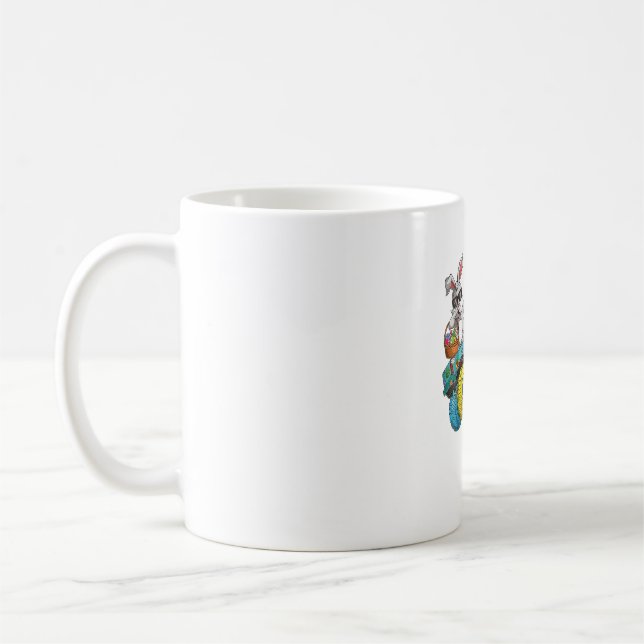 Dabbing Bunny Frohe Ostern Monster Truck Liebhaber Kaffeetasse (Links)