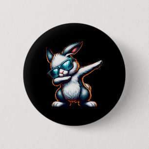 Dabbing Bunny Funny Funny Osterhase Button