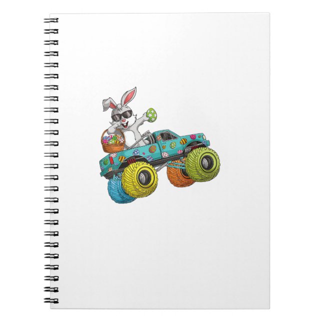 Dabbing Bunny Happy Easter Monster Truck Lovers Ki Notizblock (Vorderseite)