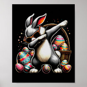 Dabbing Bunny Kaninchen Frohe Ostern Ei Geschenk K Poster