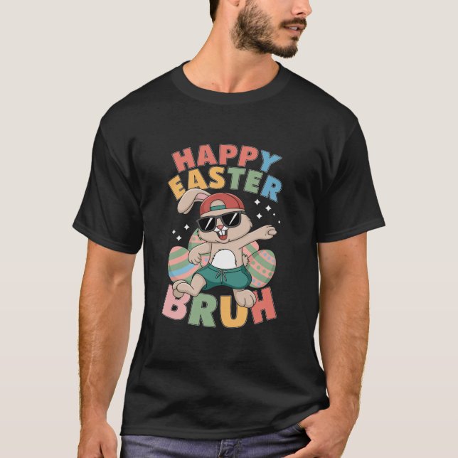 Dabbing Bunny Oaster Bruh T-Shirt (Vorderseite)