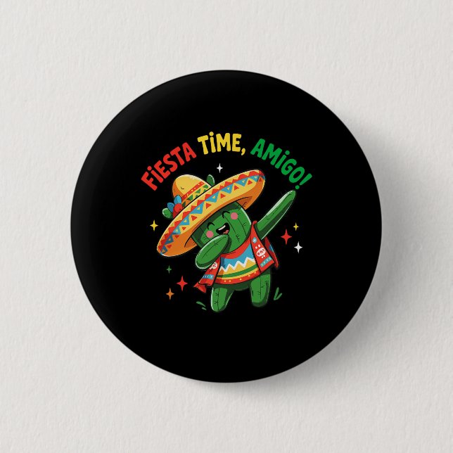 Dabbing Cactus Funny Cinco De Mayo Boys Kinder m Button (Vorderseite)