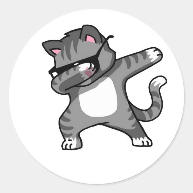 Dabbing Cat Aufkleber Funny Cat Dab Dance Kitty (Vorderseite)