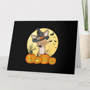 Dabbing Chihuahua Dab Dance Funny Hund Halloween Karte