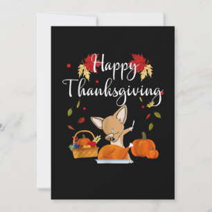 Dabbing Chihuahua DogTürkei Glückwunsch Thanksgivi Ankündigung