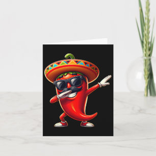 Dabbing Chili Cinco De Mayo Mexikanisches Essen fü Karte