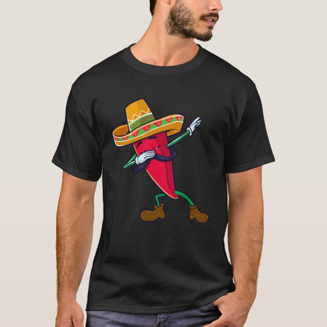 Dabbing Chili Mexican Pepper Dab T-Shirt (Vorderseite)