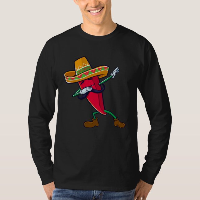 Dabbing Chili Mexican Pepper Dab T-Shirt (Vorderseite)