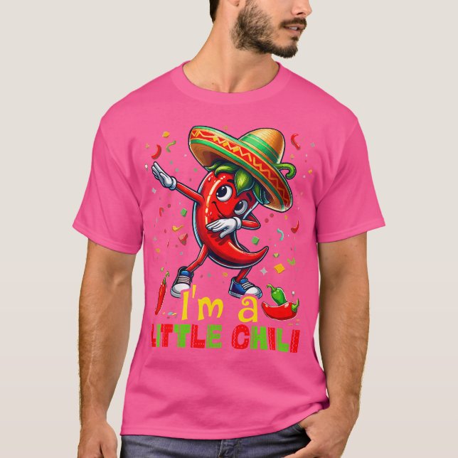Dabbing Chili Pepper Cinco De Mayo Kinder Shirts M (Vorderseite)