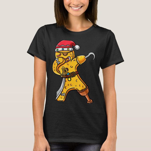 Dabbing Christmas Gingerbread Rate Halloween  T-Shirt (Vorderseite)