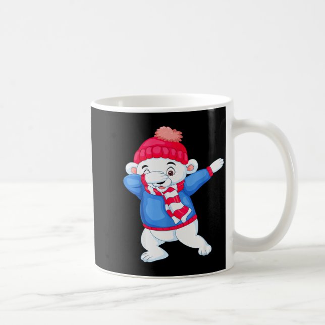 Dabbing Christmas Lar Bear Xmas Dab Kids Boys Girl Kaffeetasse (Rechts)