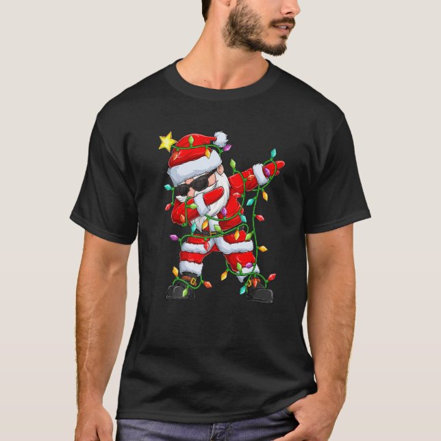 Dabbing Christmas Santa Hat Xmas PJ Costume  1 T-Shirt (Vorderseite)