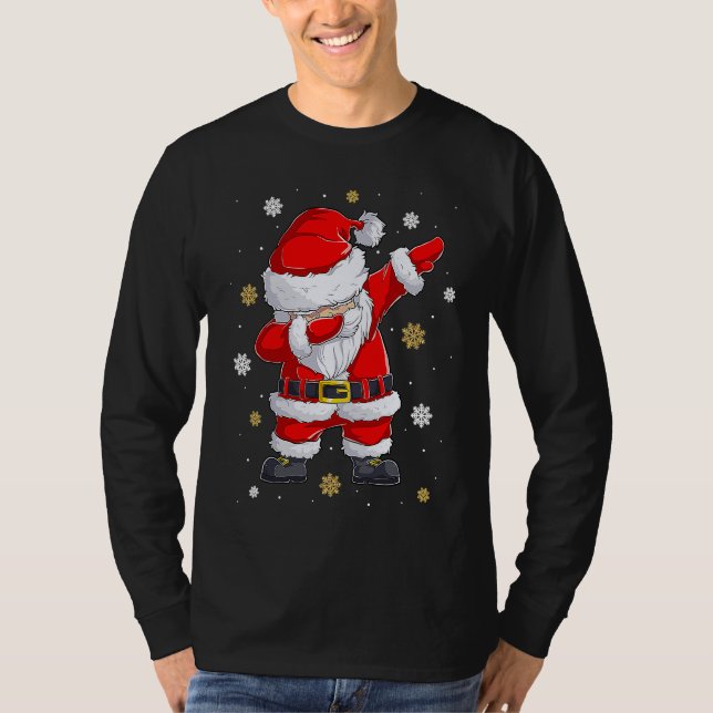 Dabbing Christmas Ugly Xmas Sweater Santa Dab Squa T-Shirt (Vorderseite)