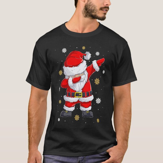Dabbing Christmas Ugly Xmas Sweater Santa Dab Squa T-Shirt (Vorderseite)