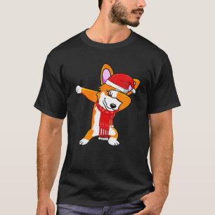 Dabbing Corgi Funny Christmas Costume Party Niedli T-Shirt