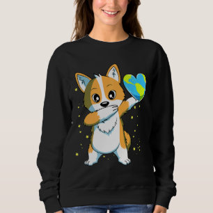 Dabbing Corgi Hund Happy Earth Day Boys Girls Sweatshirt