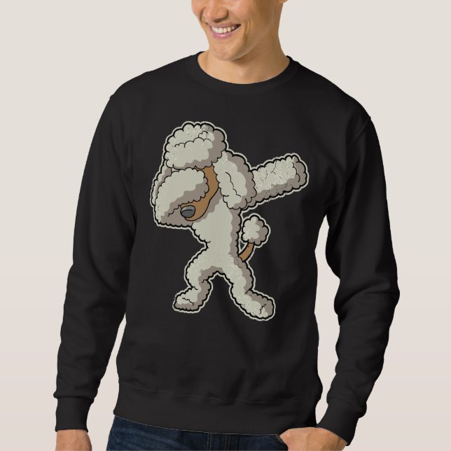 Dabbing Cream Poodle Dog Sweatshirt (Vorderseite)