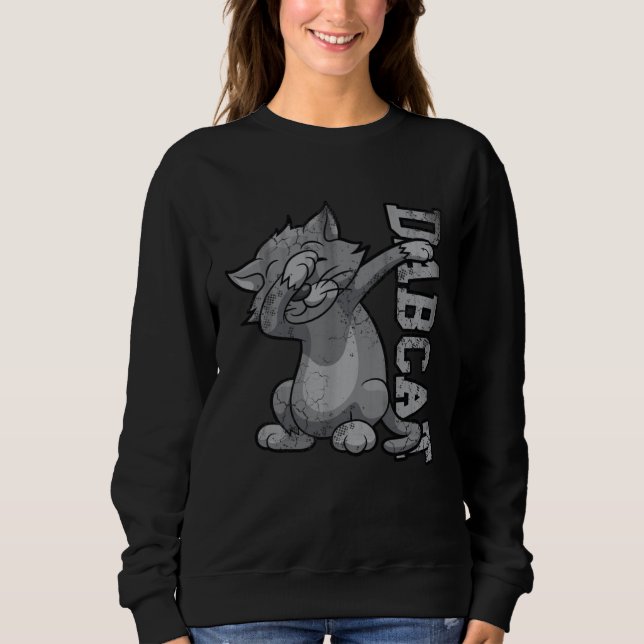 Dabbing Dab Cat Kitten Sweatshirt (Vorderseite)