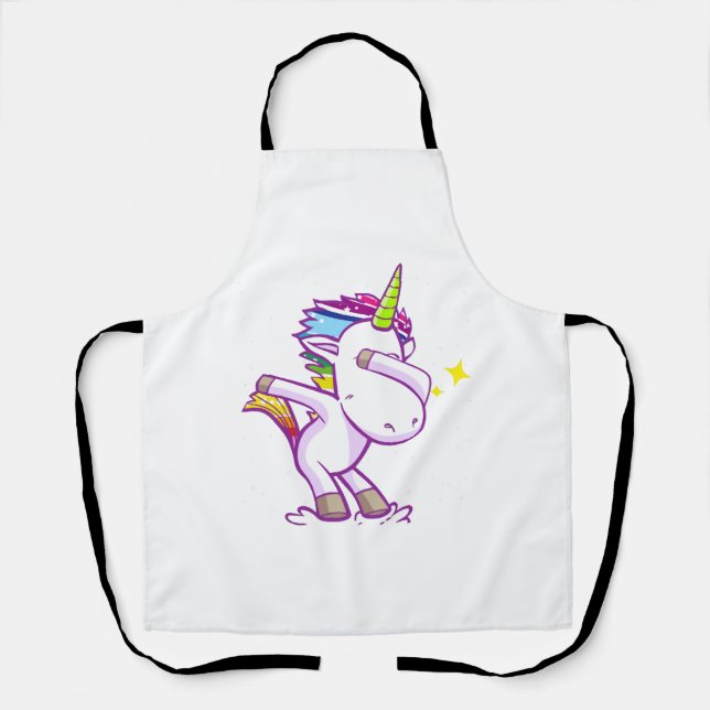 Dabbing Dab Dancing Unicorn - das Dabbing Einhorn Schürze (Vorderseite)