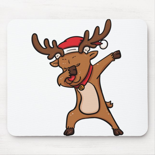 Dabbing Dab Rentiere Reh rudolph Weihnachtsfeier Mousepad (Vorne)