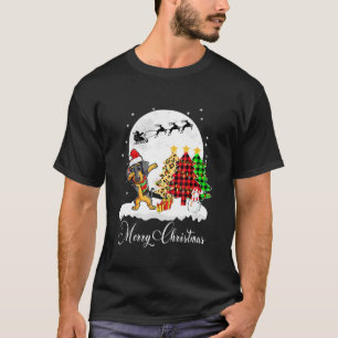 Dabbing Dackel Dab Dog Weihnachtsbaum Weihnachten T-Shirt