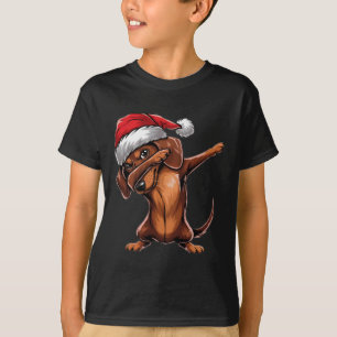 Dabbing Dackel Weihnachtsmannmütze Weihnachten Dab T-Shirt