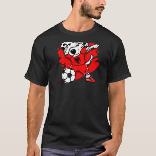 Dabbing Dalmatiner Albanien Fußball Fans Jersey Fo T-Shirt