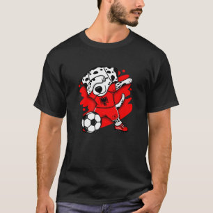 Dabbing Dalmatiner Albanien Fußball Fans Jersey Fo T-Shirt