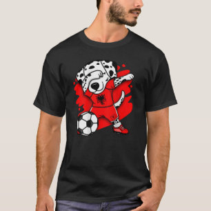 Dabbing Dalmatiner Albanien Fußball Fans Jersey Fo T-Shirt