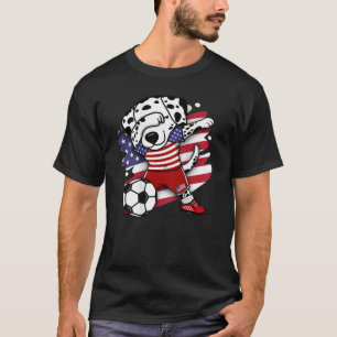 Dabbing Dalmatiner America Soccer Fans Jersey USA T-Shirt