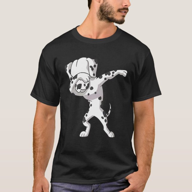 Dabbing Dalmatiner Dog Dab Dance T-Shirt (Vorderseite)