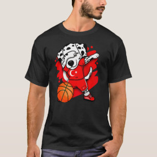 Dabbing Dalmatiner Dog Türkei Basketball Jersey Bb T-Shirt