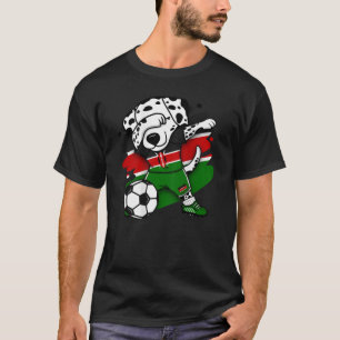 Dabbing Dalmatiner Kenya Soccer Fans Jersey Kenyan T-Shirt