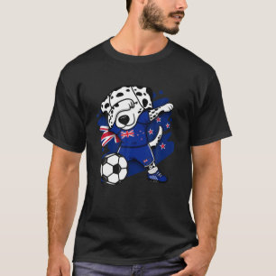 Dabbing Dalmatiner New Zealand Soccer Fans Jersey T-Shirt