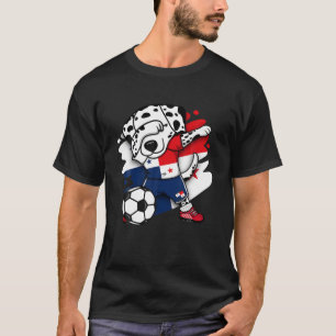Dabbing Dalmatiner Panama Soccer Fans Jersey Footb T-Shirt