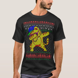 Dabbing Dance cat hässlich Weihnachtspulli T-Shirt