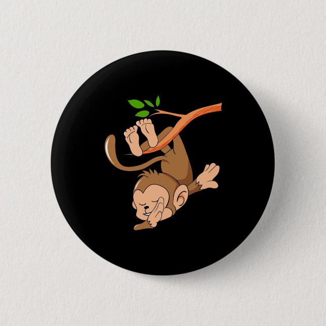Dabbing Dance Monkey Button (Vorderseite)