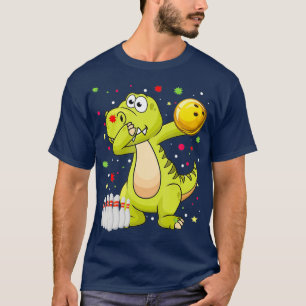 Dabbing Dinosaur Bowling Shirts Funny Bowling