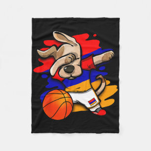 Dabbing Dog Armenien Sketll Fans Jersey Armenische Fleecedecke