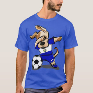 Dabbing Dog El Salvador Fußball Salvador Fahne T-Shirt