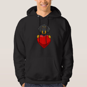 Dabbing Dog Herz Valentinstag Lustiges Geschenk Pr Hoodie