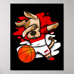Dabbing Dog Indonesia Sketll Fans Jersey Indonesie Poster