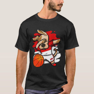 Dabbing Dog Indonesia Sketll Fans Jersey Indonesie T-Shirt