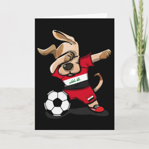 Dabbing Dog Irak Fußballfans Trikot Irakischer Fuß Karte