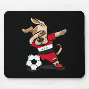 Dabbing Dog Irak Fußballfans Trikot Irakischer Fuß Mousepad