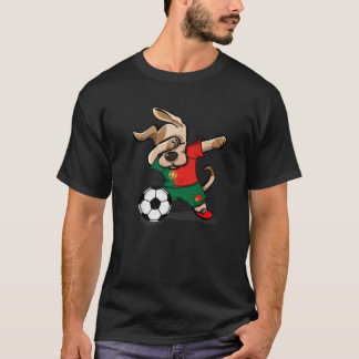 Dabbing Dog Portugal Fußball Fans Jersey Portugies T-Shirt