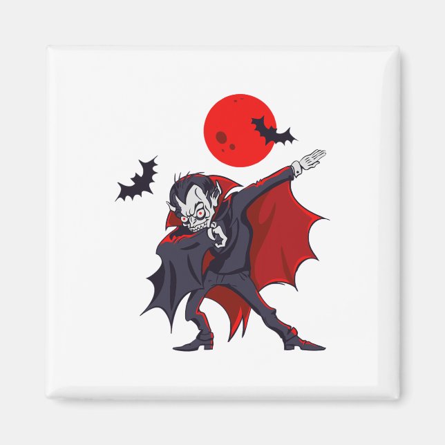 Dabbing Dracula Vampire Halloween Count Dabula Gif Magnet (Vorne)