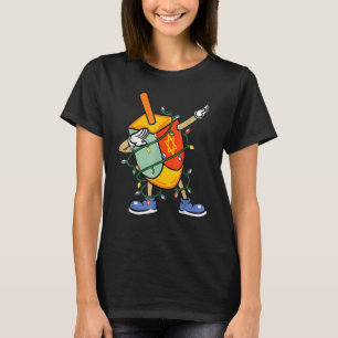 Dabbing Dreidel Chanukka Weihnachtslicht Chanukka T-Shirt