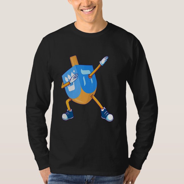Dabbing Dreidel Funny Hanukkah Chanukah für Kinder T-Shirt (Vorderseite)